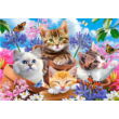 500 db-os puzzle - Macskák virággal