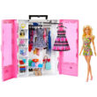 Barbie ruhásszekrény babával