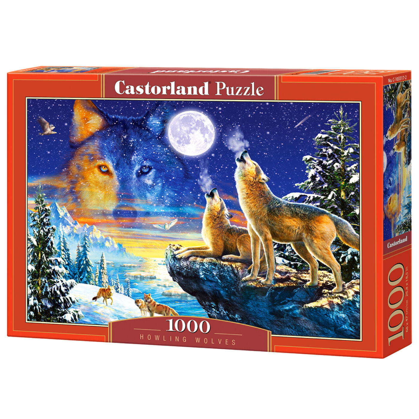 1000 db-os Castorland puzzle - Ordító farkasok