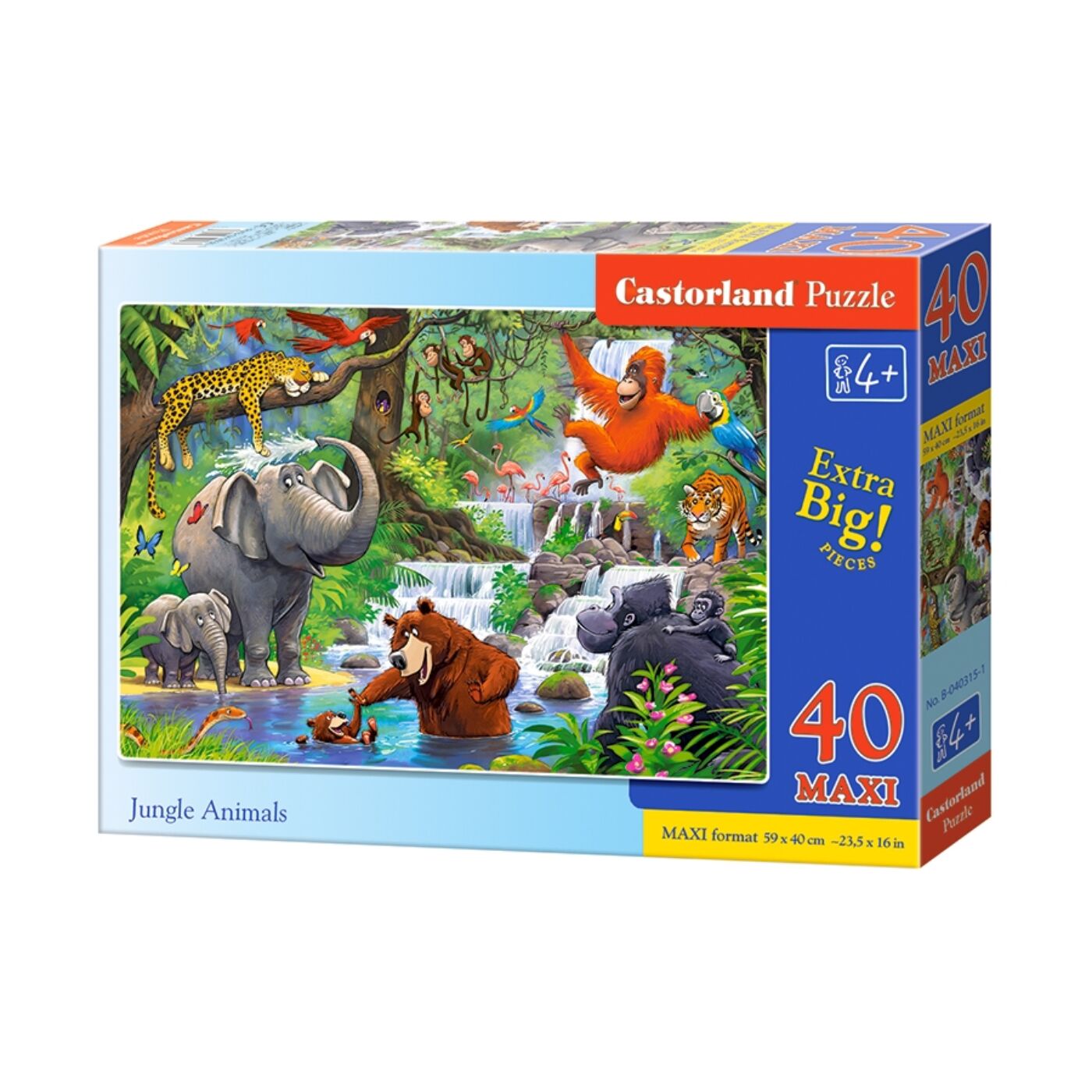 40 db-os Maxi puzzle – Dzsungel állatok