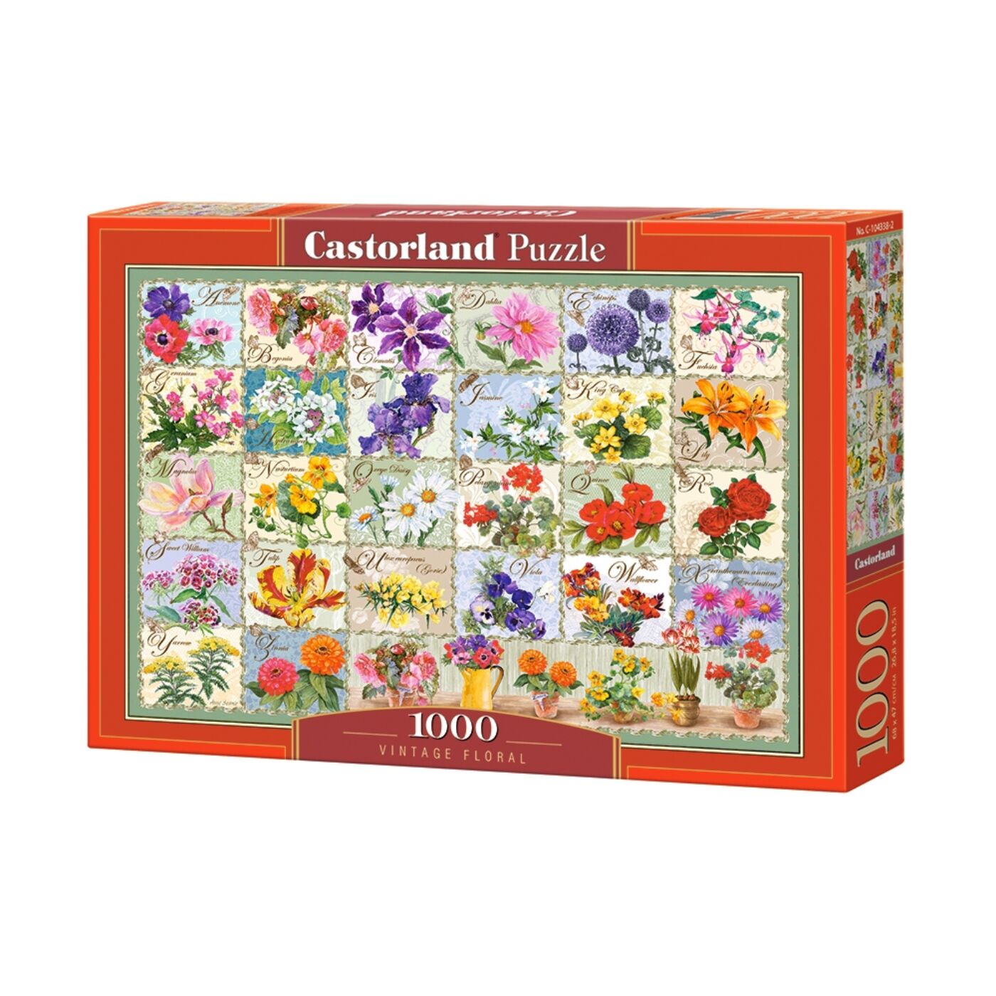 1000 db-os Castorland  Puzzle -  Vintage virágok