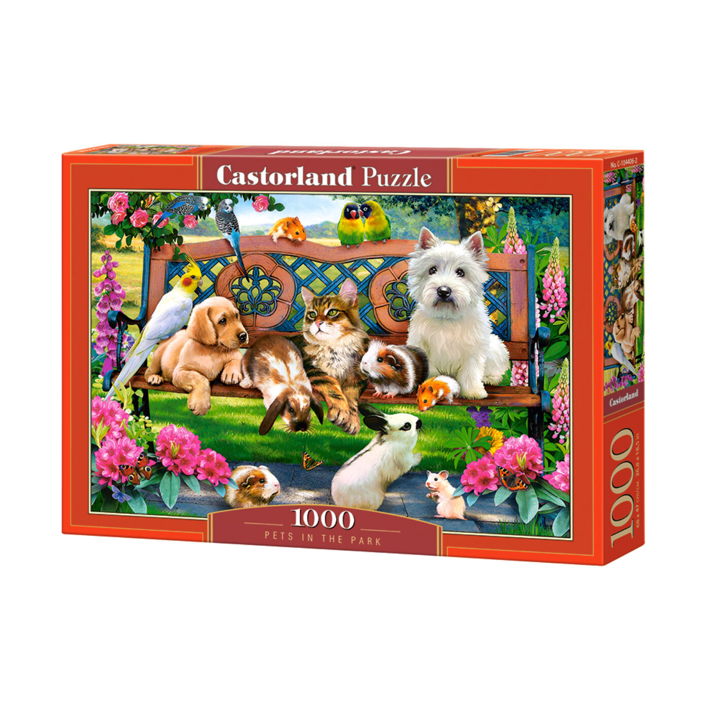 1000 db-os Castorland Puzzle - Kölykök a parkban