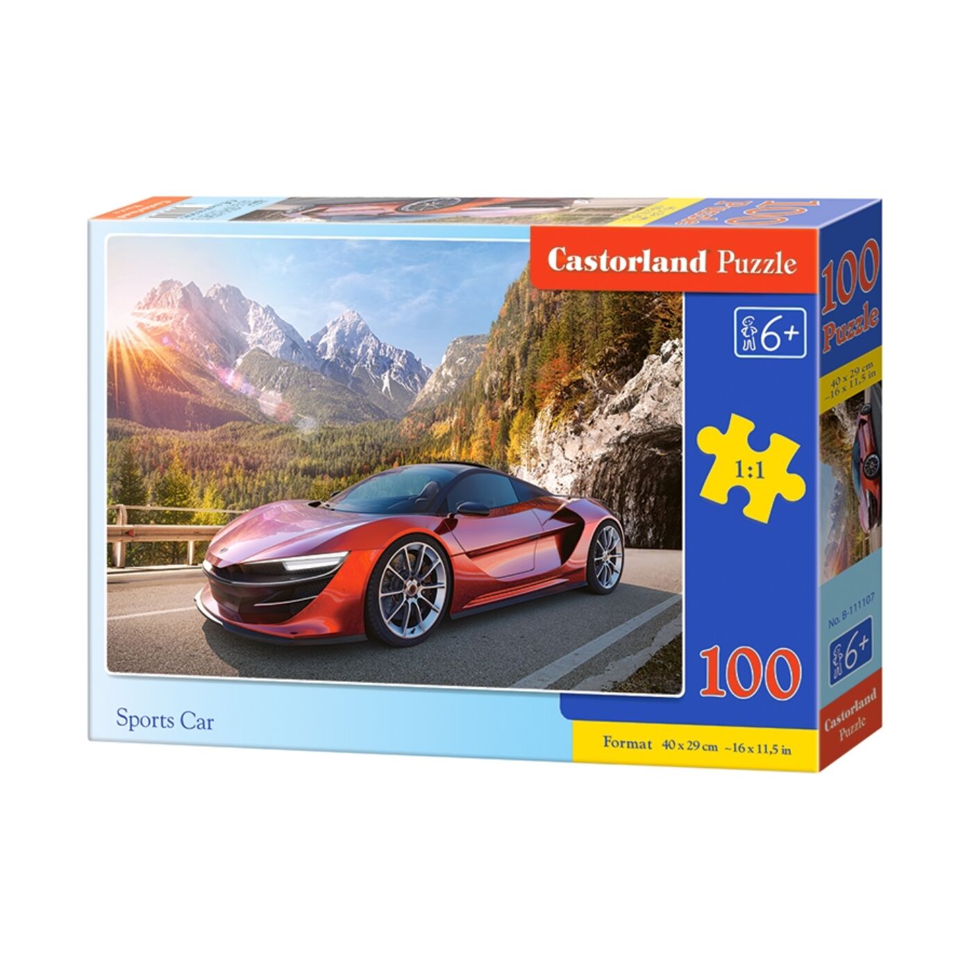 100 db-os Castorland puzzle - Sport autó