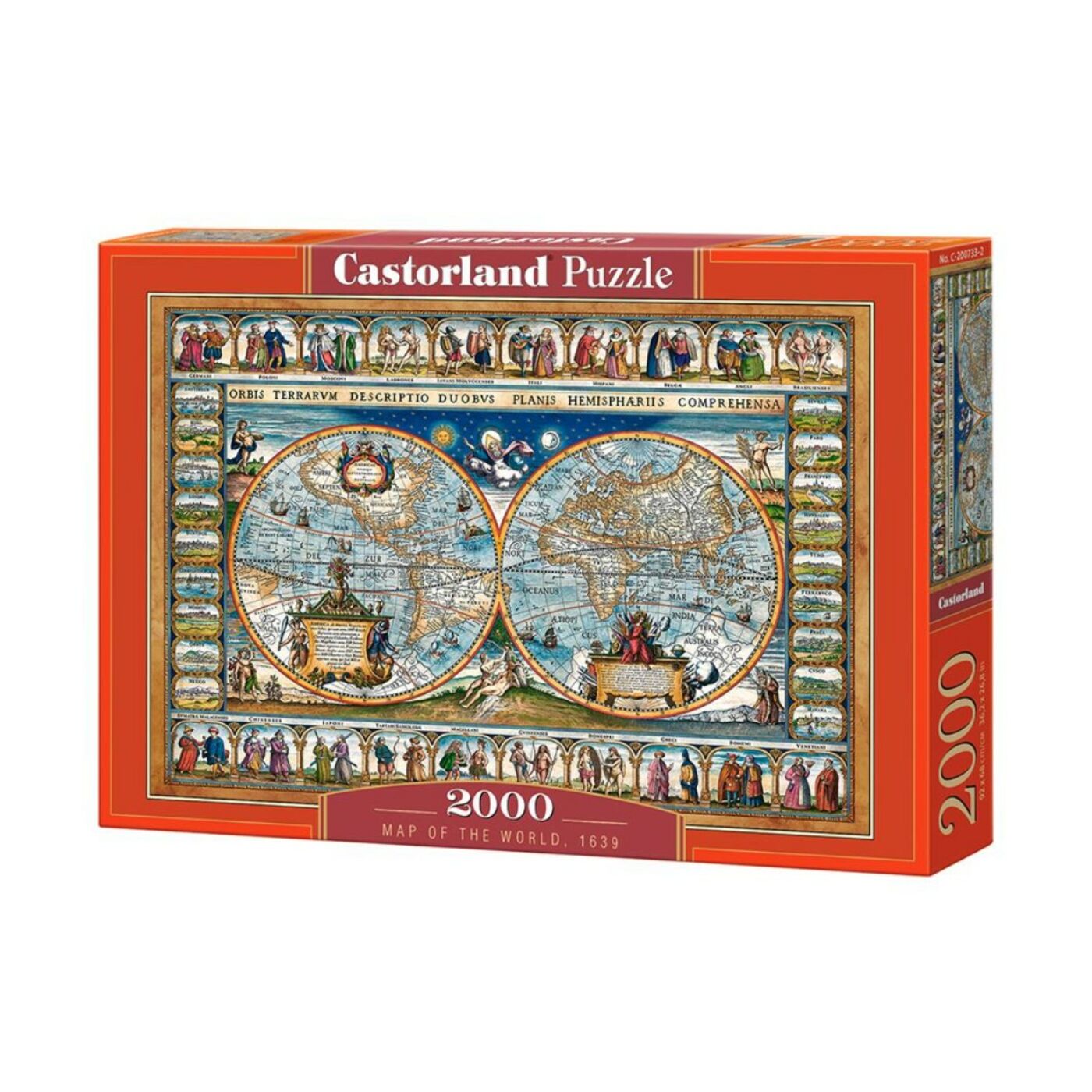 2000 db-os Puzzle - Világtérkép, 1639
