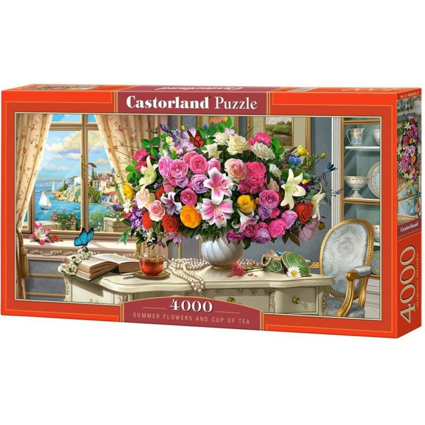 4000 db-os puzzle - Nyári virágok és egy csésze tea