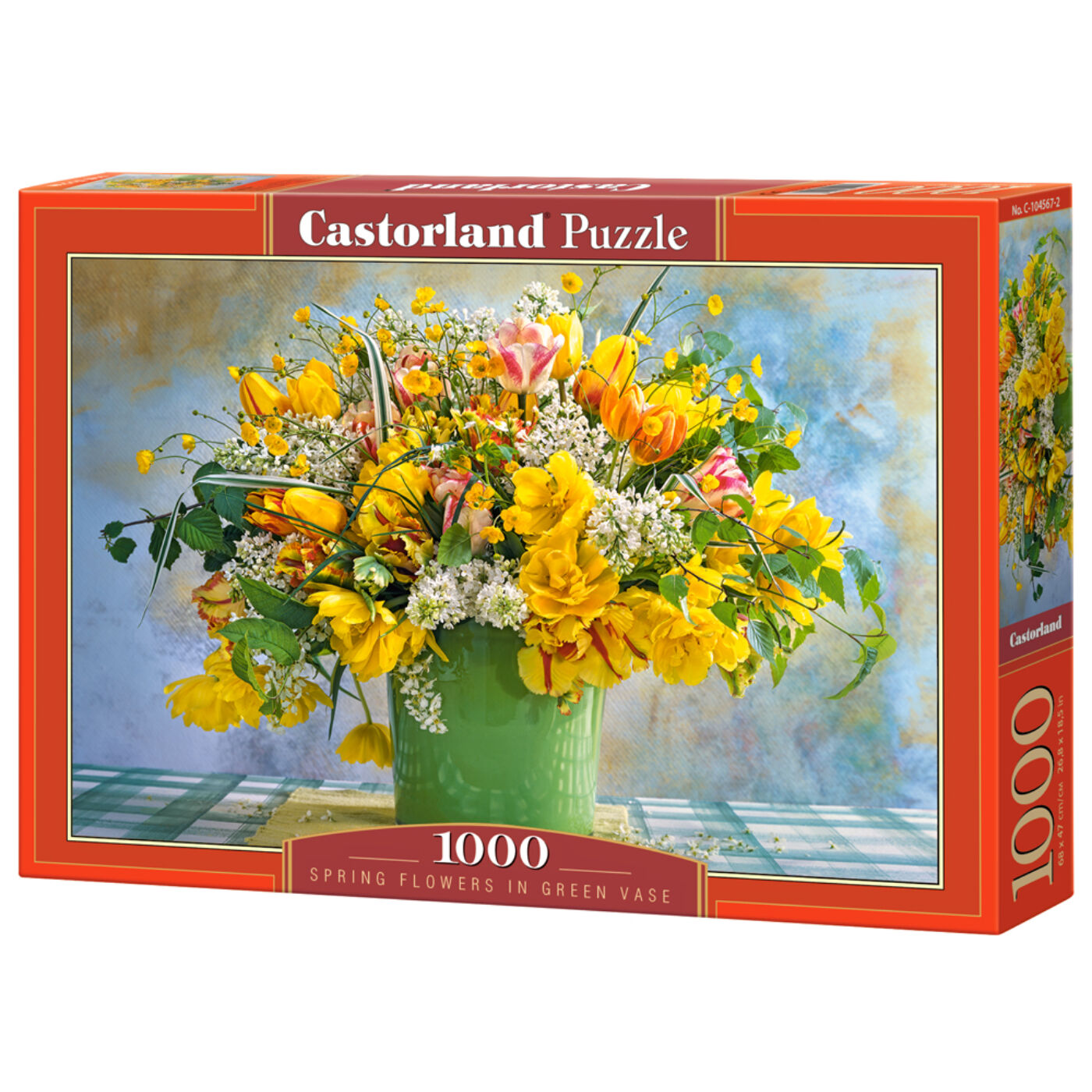 1000 db-os Castorland  Puzzle - Tavaszi virágok zöld vázában