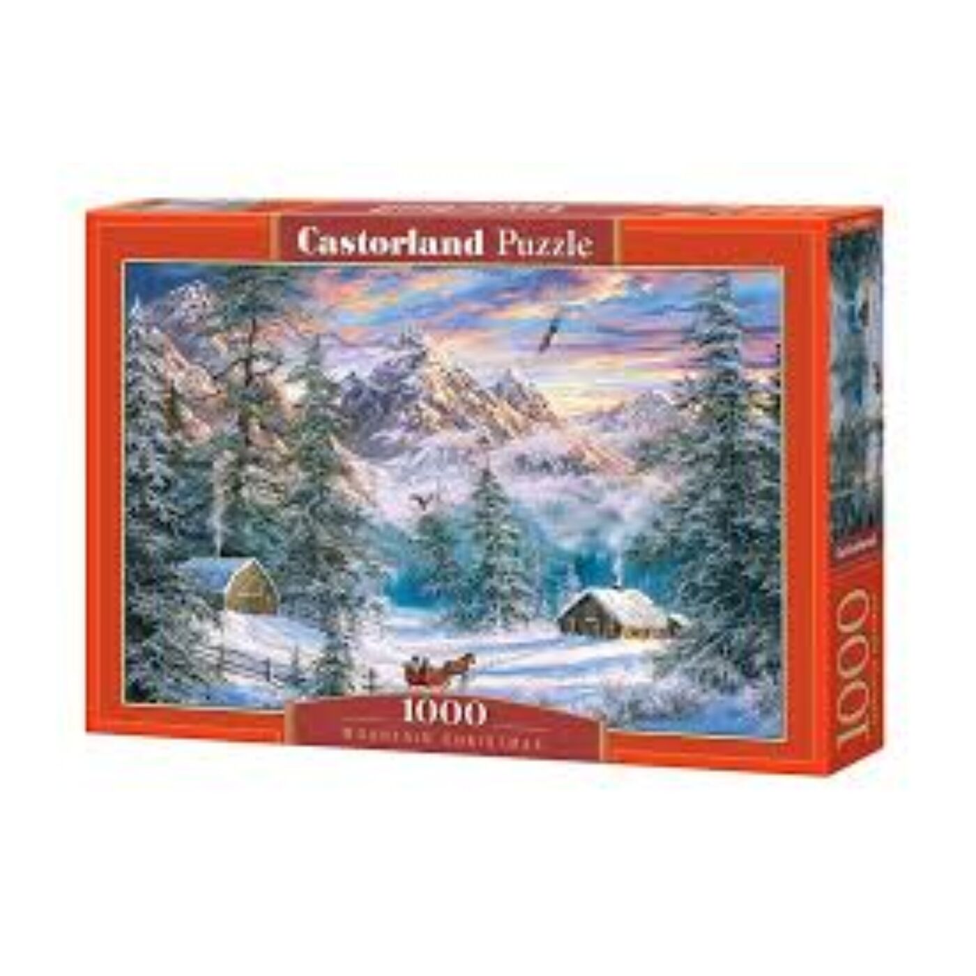 1000 db-os Castorland  Puzzle - Karácsony a hegyekben