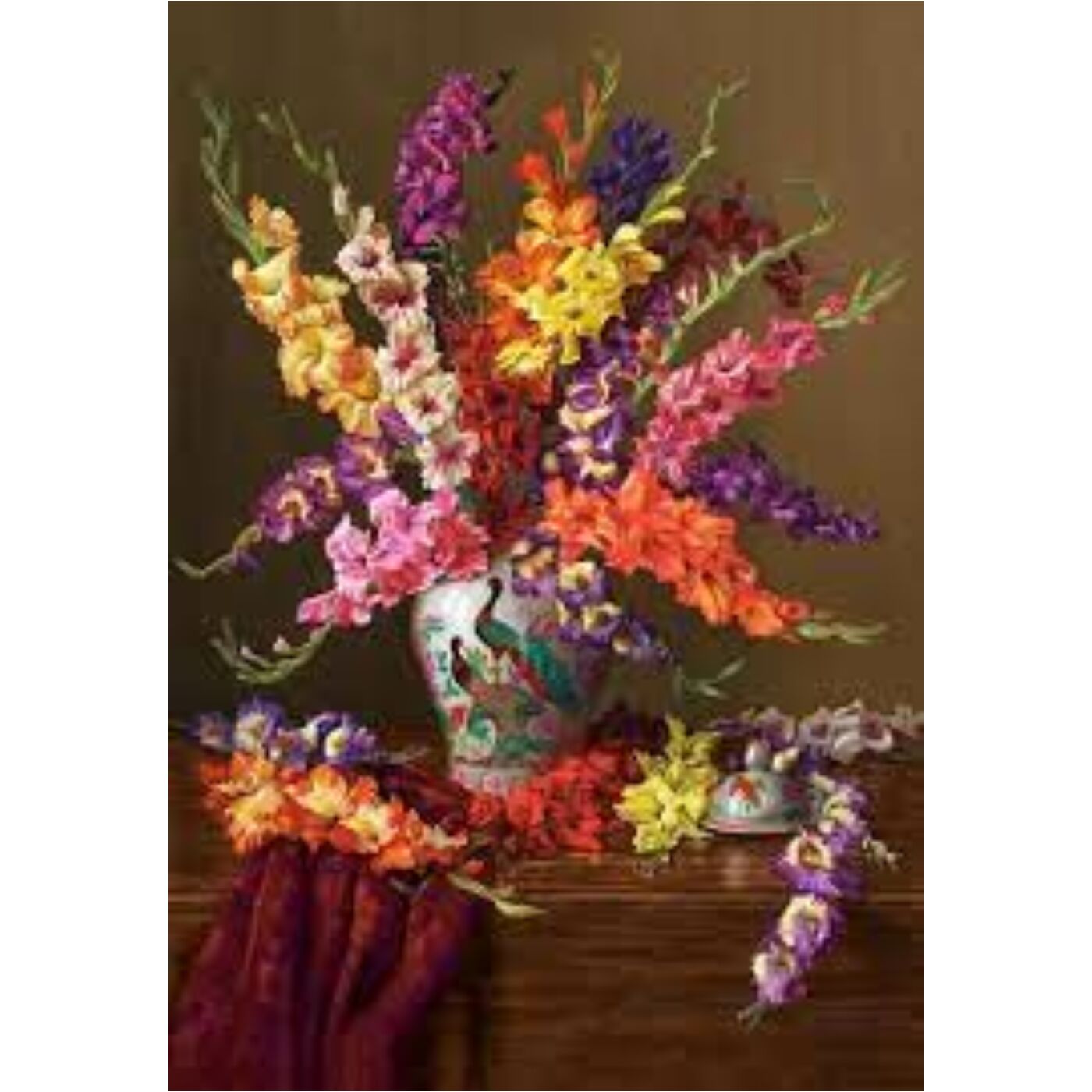 1000 db-os Castorland  Puzzle -  Virágok kínai vázában