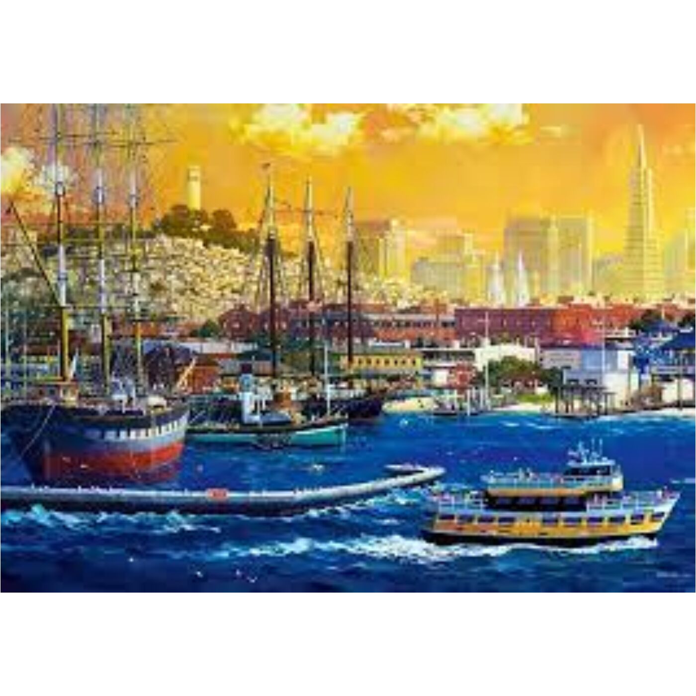500 db-os puzzle - San Francisco kikötő