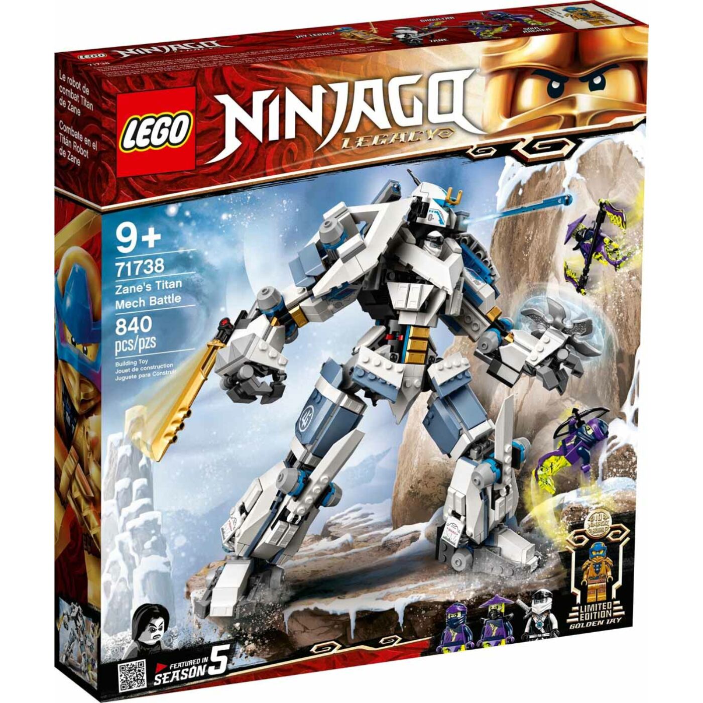 Lego Ninjago Zane mechanikus titánjának családja