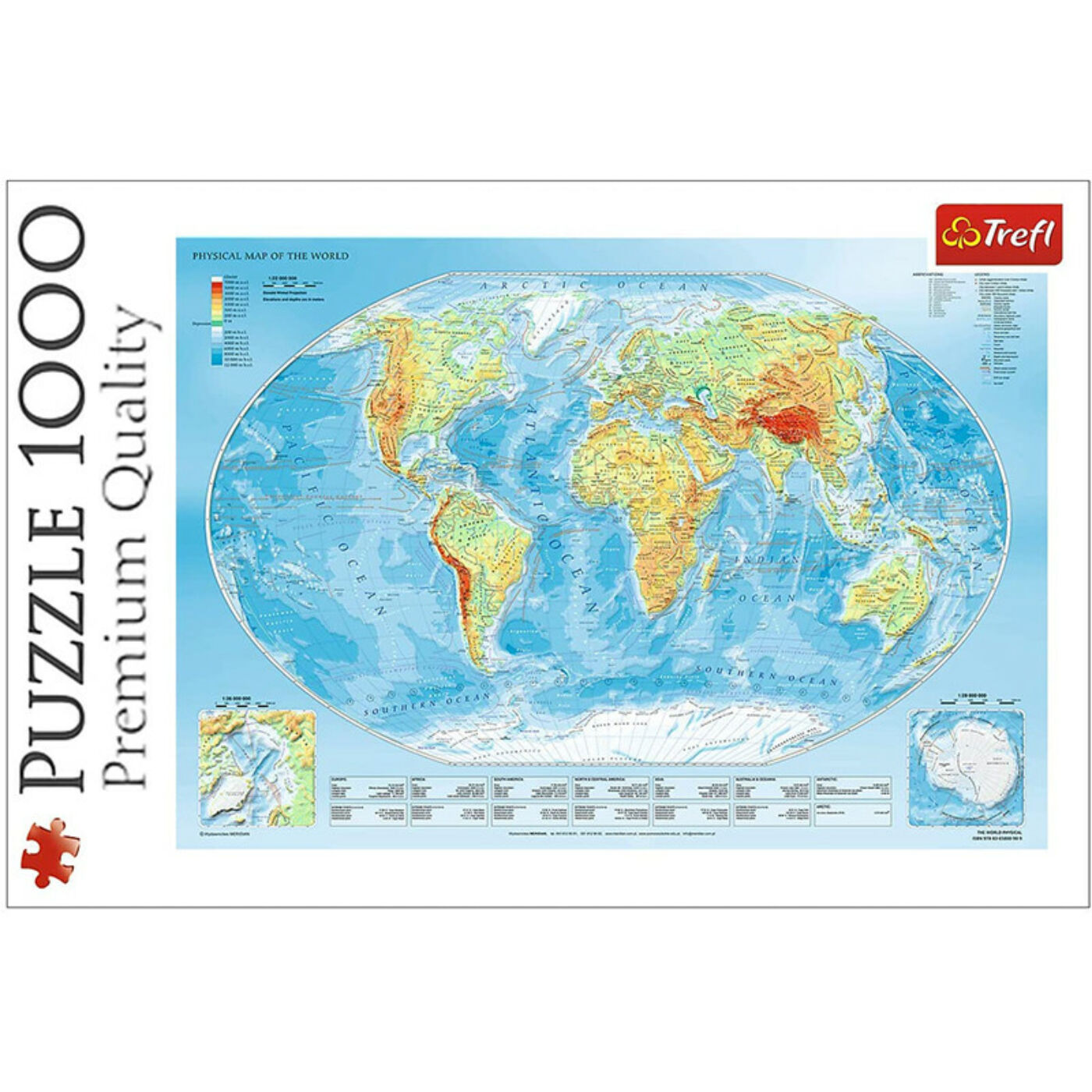 1000 db-os puzzle-Világtérkép