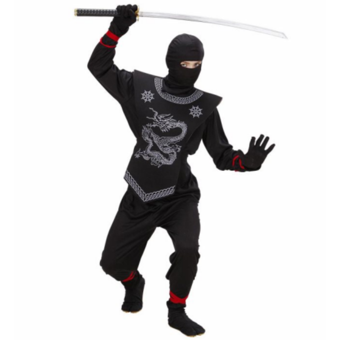 Fekete ninja jelmez 128-as