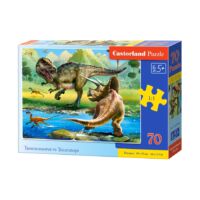 70 db-os puzzle - T-rex vs Triceratops